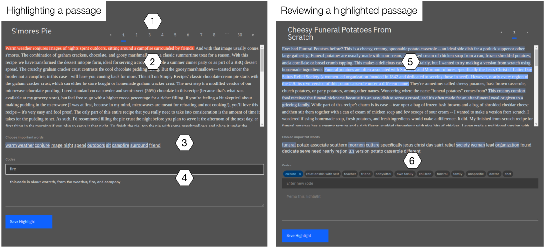 the document reader is used to apply codes to document passages and select code keywords for the interactive machine learning algorithm.